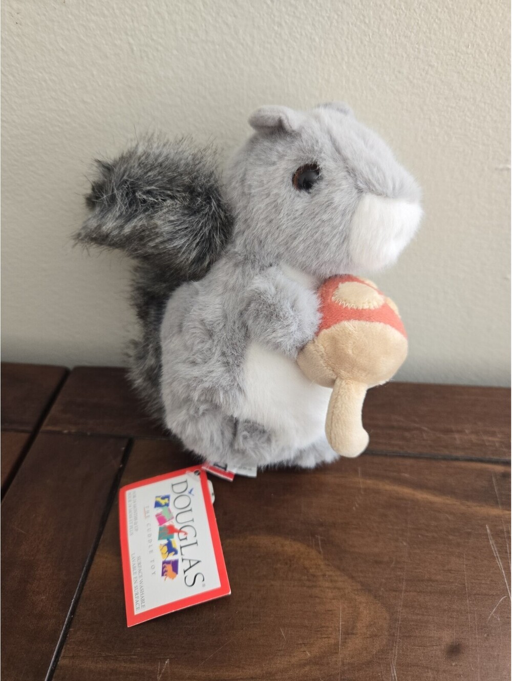 New Douglas Toys Squirrel Mushroom Plush Stuffed Animal Toy Woodland Critter 6"